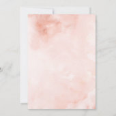 Butterfly Pink Rose Girl Baby Shower Invitation Kaart (Achterkant)