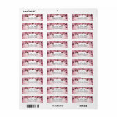 Butterfly Pink Roses Bruiloft Retouradres Etiket (Full Sheet)