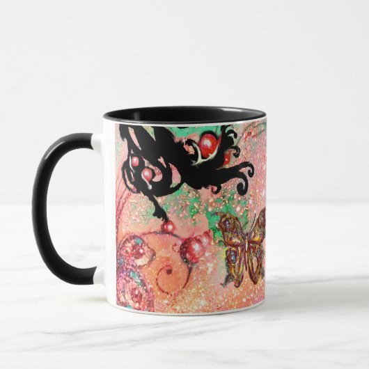 BUTTERFLY PINK SPARKLES, ZWARTE MONOGRAM; MOK (Links)