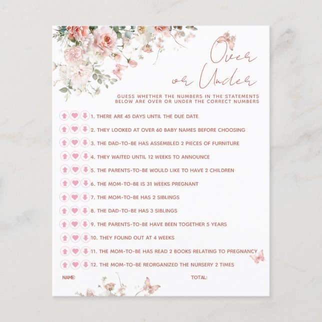 Butterfly Pink Wat staat er op je telefoon Baby sh (Voorkant)