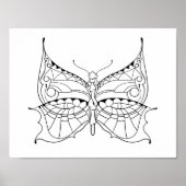 Butterfly Pixie Fairy - Schattige volwassen kleure Poster (Voorkant)
