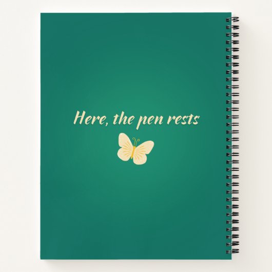 Butterfly Planner Notebook - Custom Gift for Her Notitieboek (Achterkant)