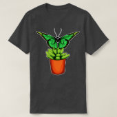 Butterfly Plant Pot Flower T-shirt (Design voorkant)