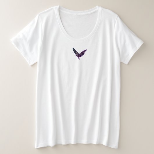 BUTTERFLY PLUS SIZE KATOEN T-Shirt (Design voorkant)