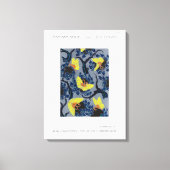 Butterfly Pochoir Pattern in Art Nouveau Canvas Afdruk (Voorkant)