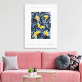 Butterfly Pochoir Pattern in Art Nouveau Canvas Afdruk (Insitu (Woonkamer))