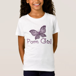 Butterfly Pom Girl T-Shirt