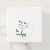 Butterfly - Pop het als ze baby shower pop Bedankjes Labels (In situ)