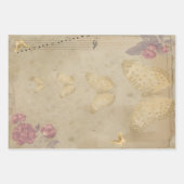 Butterfly Postal Stamp Print Patroon Inpakpapier Vel (Voorkant)