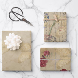 Butterfly Postal Stamp Print Patroon Inpakpapier Vel