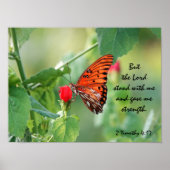 Butterfly Poster w/ Verse over Gods Sterkte (Voorkant)