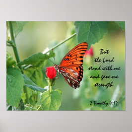 Butterfly Poster w/ Verse over Gods Sterkte