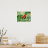 Butterfly Poster w/ Verse over Gods Sterkte (Keuken)