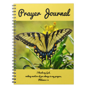 Butterfly Prayer Journal Philemon 1:4 Notitieboek