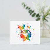 Butterfly Pride Love is liefde voor LGBT-bewustzij Briefkaart (Staand voorkant)