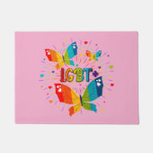 Butterfly Pride Love is liefde voor LGBT-bewustzij Deurmat (Voorkant)