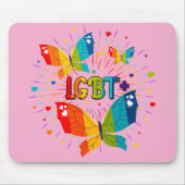 Butterfly Pride Love is liefde voor LGBT-bewustzij Muismat (Voorkant)