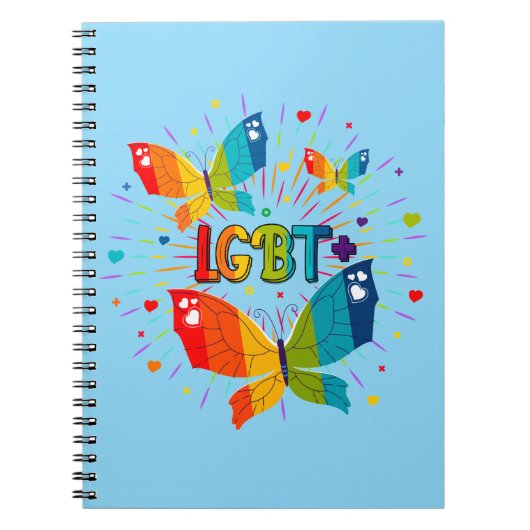 Butterfly Pride Love is liefde voor LGBT-bewustzij Notitieboek (Voorkant)