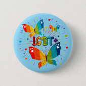 Butterfly Pride Love is liefde voor LGBT-bewustzij Ronde Button 5,7 Cm (Voorkant)