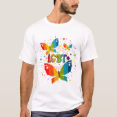 Butterfly Pride Love is liefde voor LGBT-bewustzij T-shirt (Voorkant)