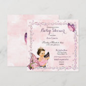 Butterfly Princess Baby Girl Kaart (Voorkant / Achterkant)