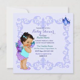 Butterfly Princess Baby Girl Lavender Kaart
