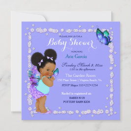 Butterfly Princess Baby Girl Lavender Kaart