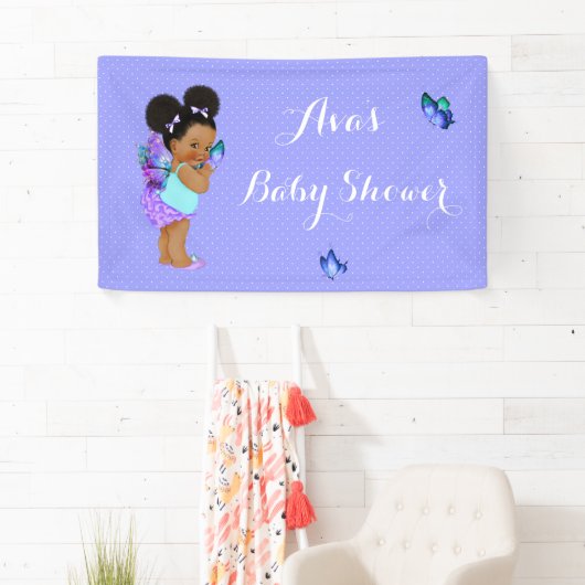 Butterfly Princess Baby Girl Paars Lavender Banne Spandoek (Insitu)
