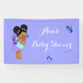 Butterfly Princess Baby Girl Paars Lavender Banne Spandoek (Horizontaal)
