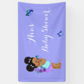 Butterfly Princess Baby Girl Paars Lavender Banne Spandoek (Verticaal)