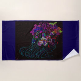 Butterfly Princess Beach Towel Strandlaken