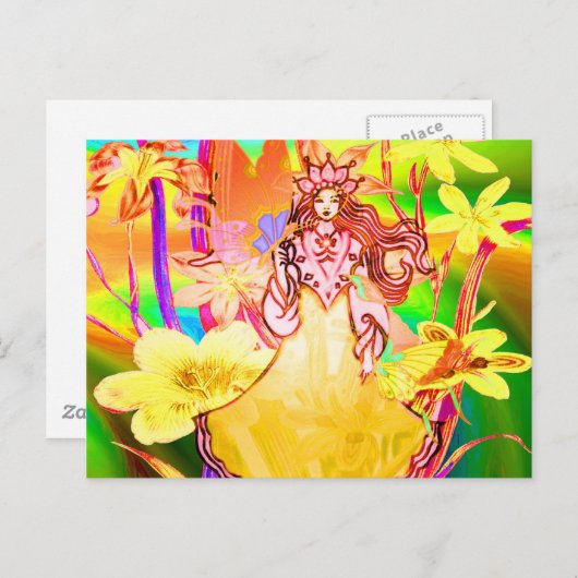 Butterfly Princess Briefkaart (Voorkant / Achterkant)