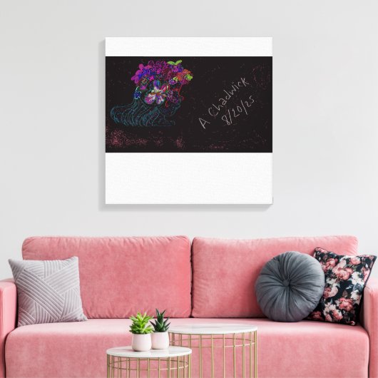 Butterfly Princess  Canvas Afdruk (Insitu (Woonkamer))