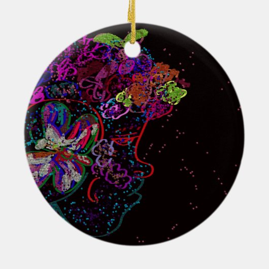 Butterfly Princess  Keramisch Ornament (Achterkant)