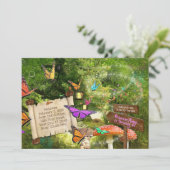 Butterfly Princess Party uitnodiging (Staand voorkant)