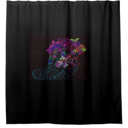 Butterfly Princess Shower Curtain Douchegordijn (Voorkant)