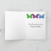 Butterfly Princess Verjaardag Kaart (Binnen)