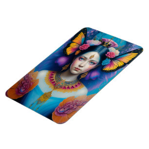 Butterfly prinses met kleine kroon magneet