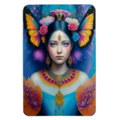 Butterfly prinses met kleine kroon magneet (Verticaal)