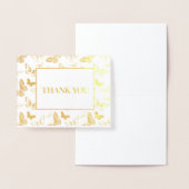 Butterfly Print Dank u Folie Kaarten (Display)