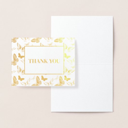 Butterfly Print Dank u Folie Kaarten (Display)