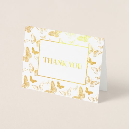 Butterfly Print Dank u Folie Kaarten (Voorkant)