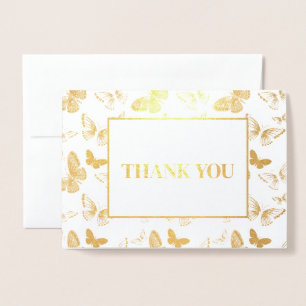 Butterfly Print Dank u Folie Kaarten