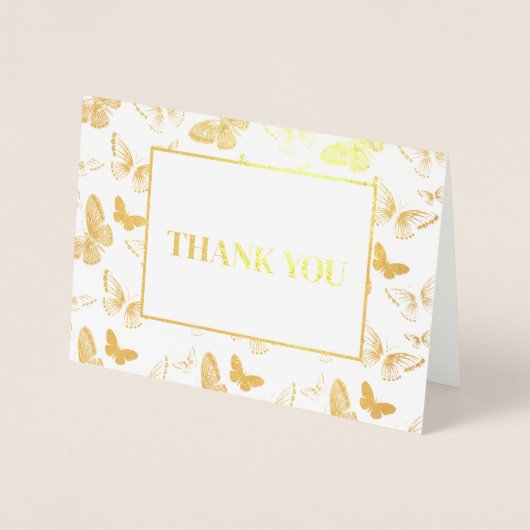 Butterfly Print Dank u Folie Kaarten (Voorkant)