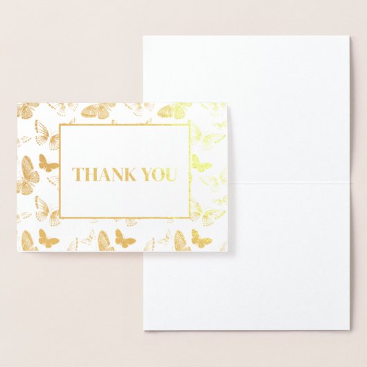 Butterfly Print Dank u Folie Kaarten (Display)