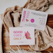 Butterfly Printable Dank u kaart, Zakelijk Bedankkaart