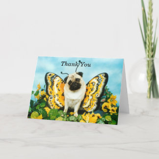 Butterfly Pug - Hartelijk dank - Kaart