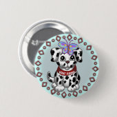 Butterfly Puppy Ronde Button 5,7 Cm (Voorkant /achterkant)