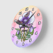 Butterfly Purple Poppy  Ronde Klok (Hoek)