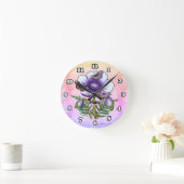 Butterfly Purple Poppy  Ronde Klok (Huis)
